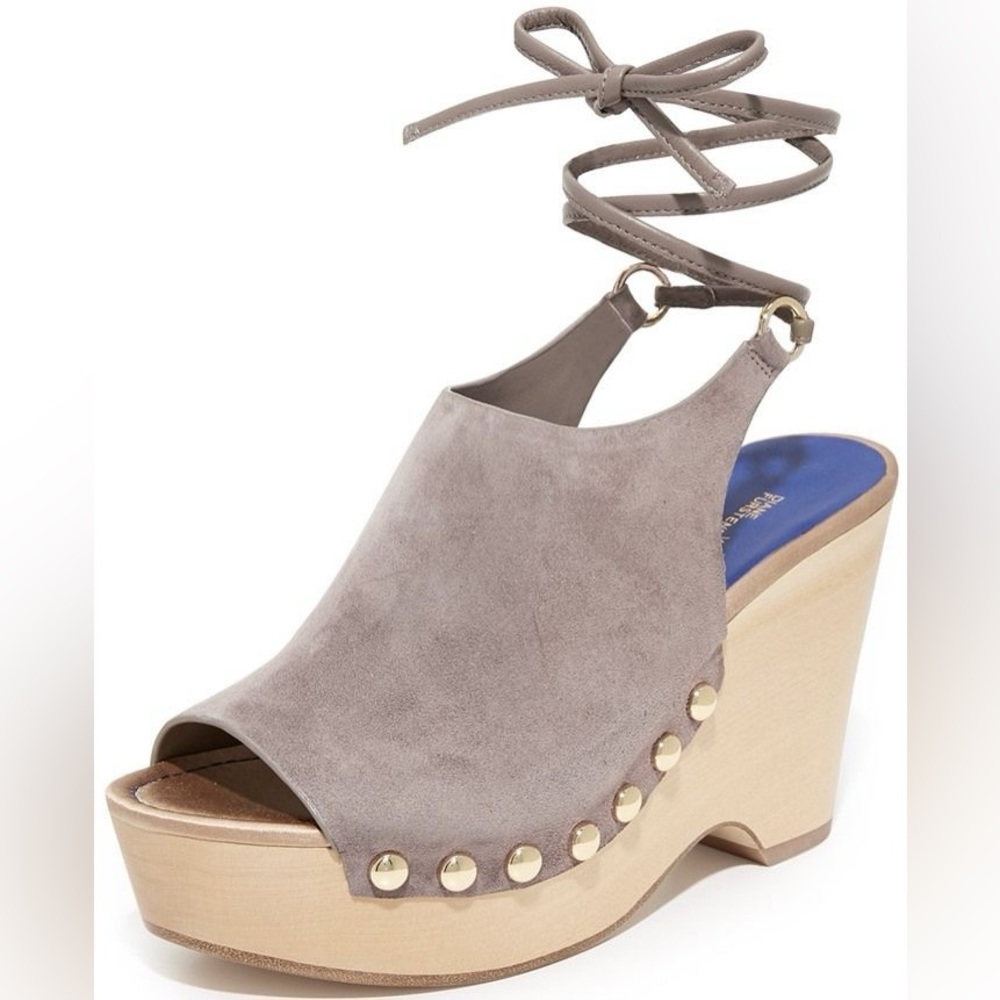 Diane Von Furstenberg Size 6.5 Bali Ankle Tie Wrap Wedge